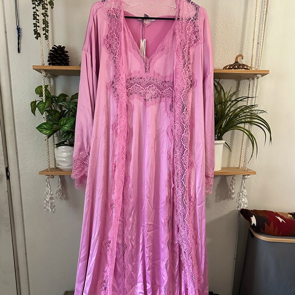 Pink Lacey ROBE